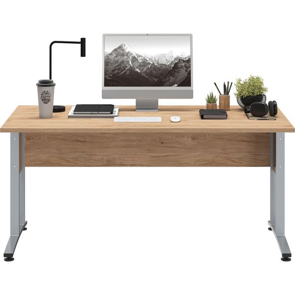 Schreibtisch FMD "Calvi", Braun (Hickory), B:160Cm H:75Cm T:80Cm, Tische, Schreibtisch-image