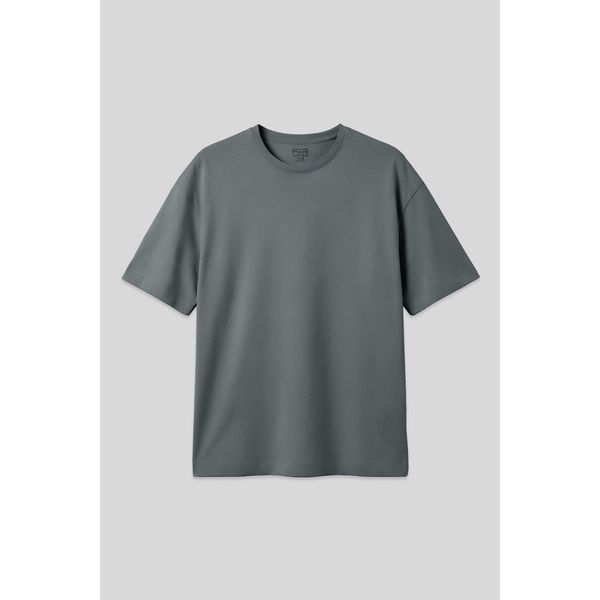 ÜBergroßEs Baumwollmischung Rundhalsausschnitt T-Shirt-image