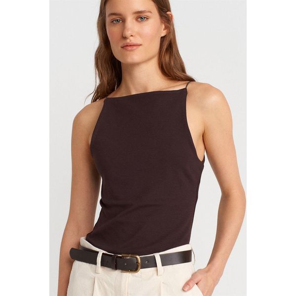 Slim-Fit Halterneck Jerseytop-image