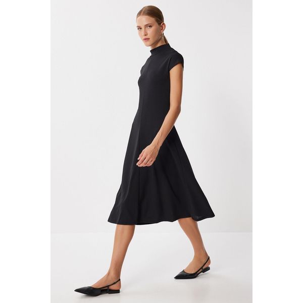A-Linien-Midikleid Mit Halbem Rollkragen-image