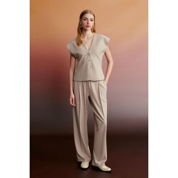 Gestreifte Weite Palazzo-Hose-image