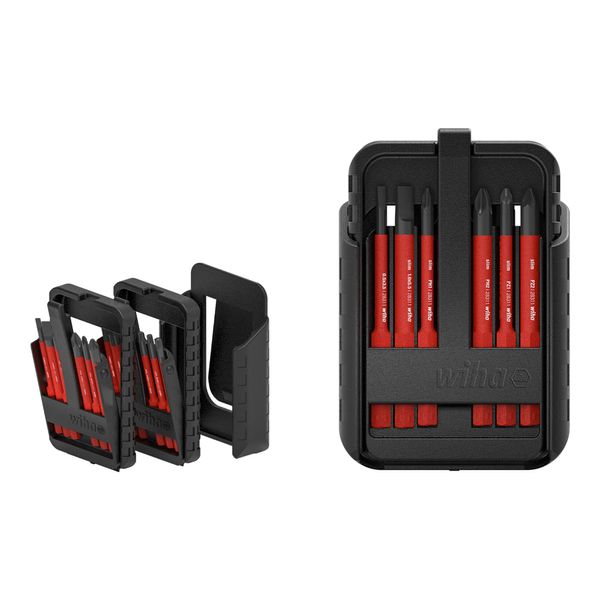 Wiha Bit Set Slimbit Electric Tx, Tx Plus® 12-Tlg. I Inkl. Slimbit-Boxen Und GüRtelhalter I Flexibel, Kompakt, Mobil I Vde GeprüFt (43161))-image
