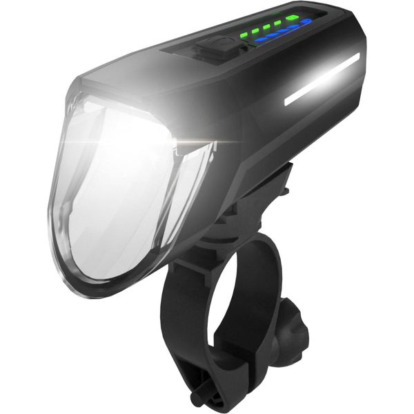 Fahrrad-Frontlicht Fischer Fahrrad "Led-Akku Frontlicht 110 Lux", Schwarz, Fahrradlampen-image