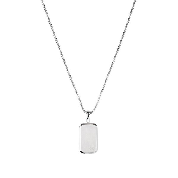 Kette Mit AnhäNger Tom Tailor, Silber (Edelstahlfarben), Halsketten, Herren, Edelstahl, L: 55 B: 1,8Mm, B:1,8Mm-image