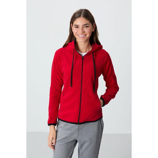 Damen Fleece Kapuzen-Sweatshirt Mit ReißVerschluss-image