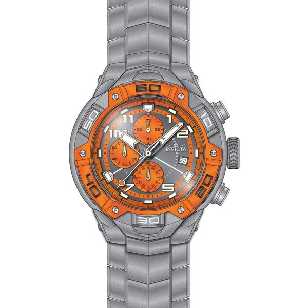 Invicta Speedway 49883 Herrenuhr - Quarzwerk - Edelstahl Mit Orangefarbenem Zifferblatt - 50 Mm-image