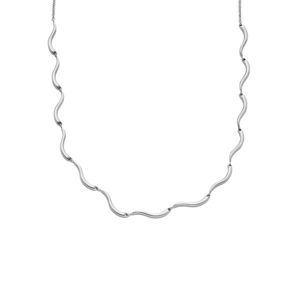 Kette Mit AnhäNger Skagen "Schmuck Geschenk Edelstahl Halskette Kariana Essential Waves", Silber (Edelstahlfarben), Halsketten, Damen, Edelstahl, B: 3,8Mm, B:3,8Mm-image
