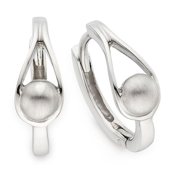Paar Creolen Firetti "Schmuck, Geschenk, Creolen Silber Rhodiniert", Silberfarben, Ohrringe, Damen, 14Mm, Silber 925 (Sterlingsilber)-image