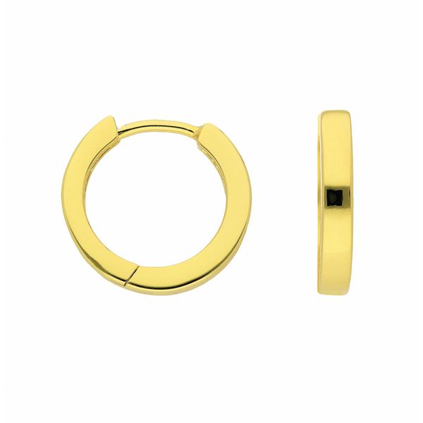 Paar Creolen Adelia´S "15,2 Mm ⌀ Creolen Ohrringe 925 Silber Vergoldet – Goldohrringe", Gold, Ohrringe, Damen, Damen, Silber 925 (Sterlingsilber), Goldohrringe-image