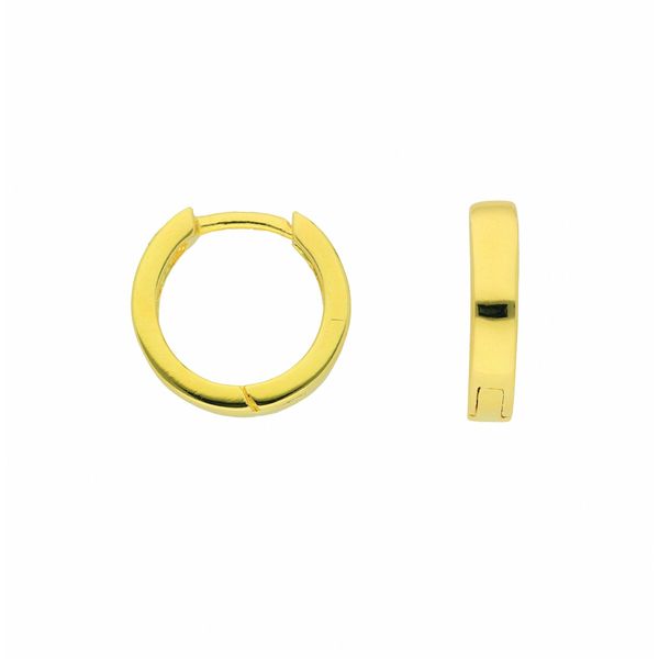 Paar Creolen Adelia´S "11,6 Mm ⌀ Creolen Ohrringe 925 Silber Vergoldet – Goldohrringe", Gold, Ohrringe, Damen, Damen, Silber 925 (Sterlingsilber), Goldohrringe-image