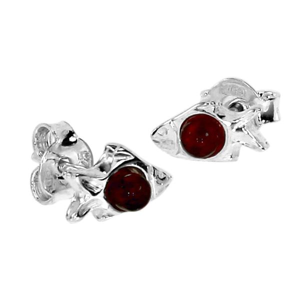 Paar Ohrstecker OSTSEE-SCHMUCK "Ostsee-Schmuck Ohrstecker Fisch Ohrstecker Fisch", Weiß, Ohrringe, Damen, 9 X 5Mm, Silber 925 (Sterlingsilber)-image