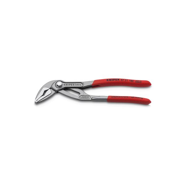 Knipex 87 51 180 Cobra® Es Wasserpumpenzange Extra-Schlank Mit Rutschhemmendem Kunststoff üBerzogen Grau Atramentiert 180 Mm)-image
