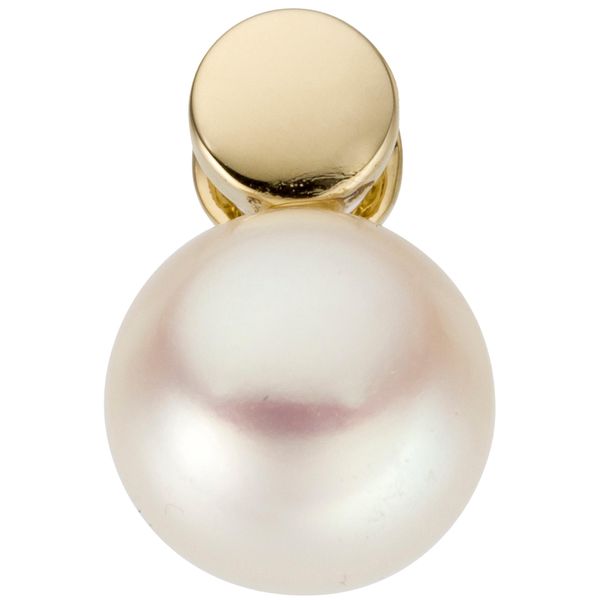 PerlenanhäNger Jobo "AnhäNger Mit Perle", Gelb (Gelbgold 585), SchmuckanhäNger, Damen, Gelbgold 585 Perlen, Gelbgold 585, Perlen, 585 Gold Mit SüßWasser-Zuchtperle-image