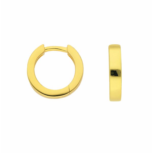 Paar Creolen Adelia´S "12,8 Mm ⌀ Creolen Ohrringe 925 Silber Vergoldet – Goldohrringe", Gold, Ohrringe, Damen, Damen, Silber 925 (Sterlingsilber), Goldohrringe-image