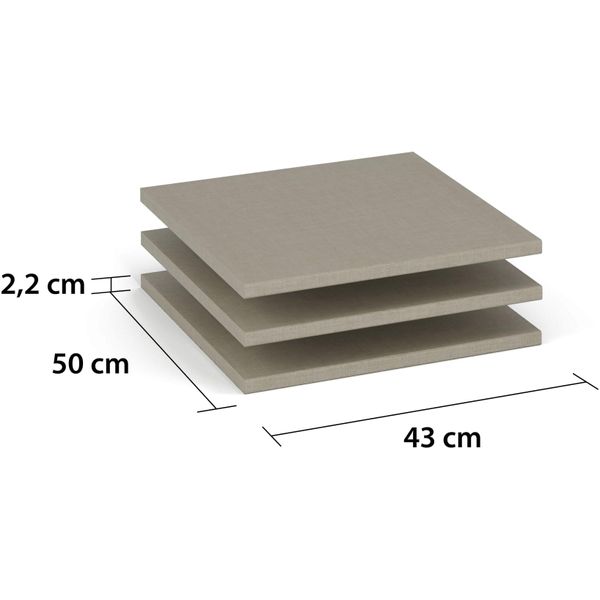 Einlegeboden Rauch "Rauch Stauraum-Erweiterung FüR DrehtüRenschräNke", Leinenoptik Hell, B:43Cm H:2,2Cm T:50Cm, Holzwerkstoff, EinlegeböDen, Einlegeboden, Mehr Platz Im Kleiderschrank: 43 Cm Einlegeboden Von Rauch-image