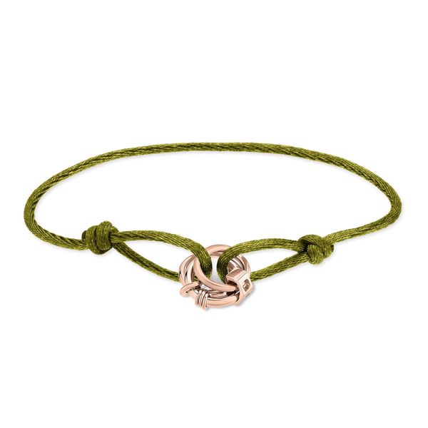 Armband Liebeskind Berlin "Schmuck Geschenk Nylonarmband Lora", RoséGoldfarben, OlivgrüN, ArmbäNder, Damen, 21Cm, Edelstahl Nylon, Edelstahl, Nylon, Armband-image