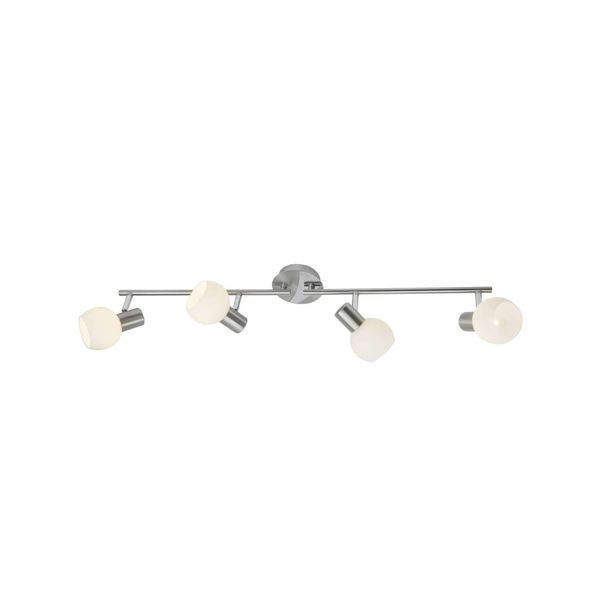 Brilliant Lampe Tiara Spotrohr 4Flg Eisen/Weiß 4X D45, E14, 40W, Geeignet FüR Tropfenlampen (Nicht Enthalten) Arme Drehbar / KöPfe Schwenkbar-image