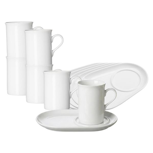 Ritzenhoff & Breker Kaffeebecher Mit Unterteller Bianco 300 Ml 6Er Set-image