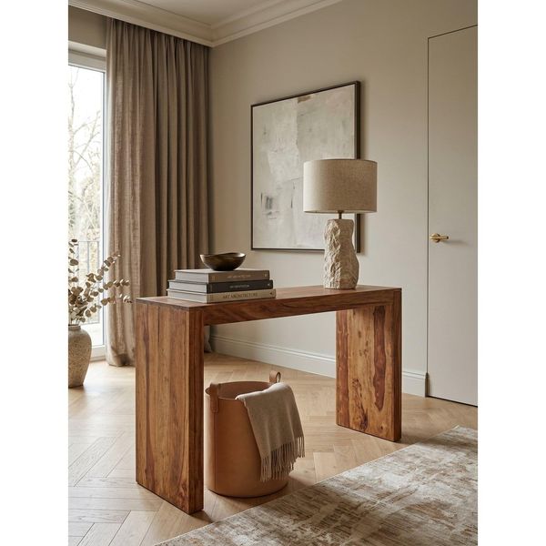 Konsolentisch – Massivholz, 115X40X75 Cm, Schmal, Mit Schubladen-image