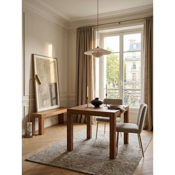 Esstisch Massivholz Rechteckig Zeitlos Mumbai, Dunkelbraun 80X80X76 Cm-image