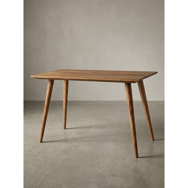 Esstisch Massivholz Rechteckig Rustikal Landhausstil Repa, Dunkelbraun 60X120X76 Cm-image