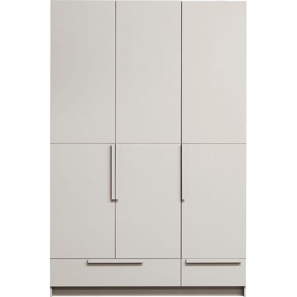 Kleiderschrank Woood "Pure", Beige, B:142Cm H:215Cm T:60Cm, Fsc-Zertifizierter Holzwerkstoff, SchräNke, Kleiderschrank, Mit Kleiderstange, Kiefernholz, HöHe 215 Cm-image