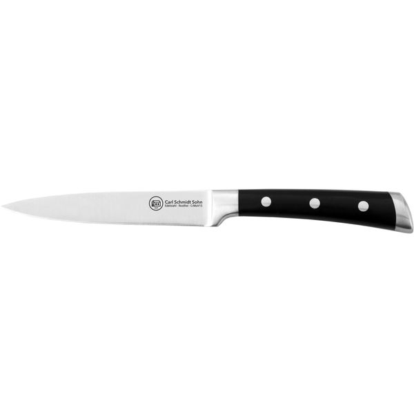 UniversalküChenmesser Carl Schmidt Sohn "Herne, 13 Cm, Edelstahl Rostfrei", Schwarz, KlingenläNge 13Cm, Edelstahl, Kunststoff, Kochmesser, Mit Ergonomischem Griff Und Messerkropf-image