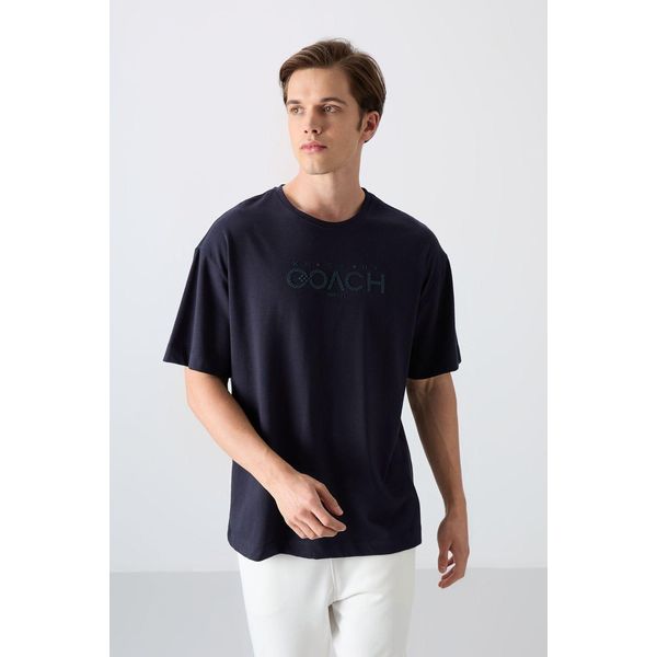 ÜBergroßEs Logo-Patch Rundhalsausschnitt T-Shirt-image