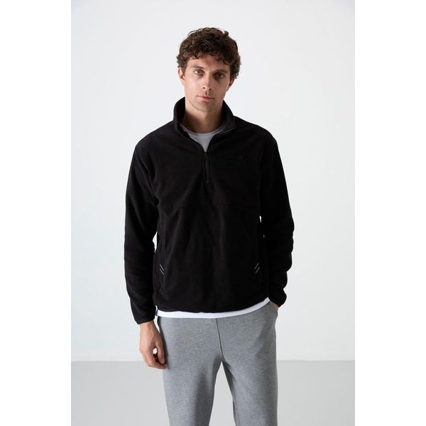 Herren Slim Fit Halb-ReißVerschluss PlüSch Sweatshirt-image