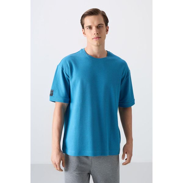 Herren Oversized Rundhals T-Shirt Mit Patch-image