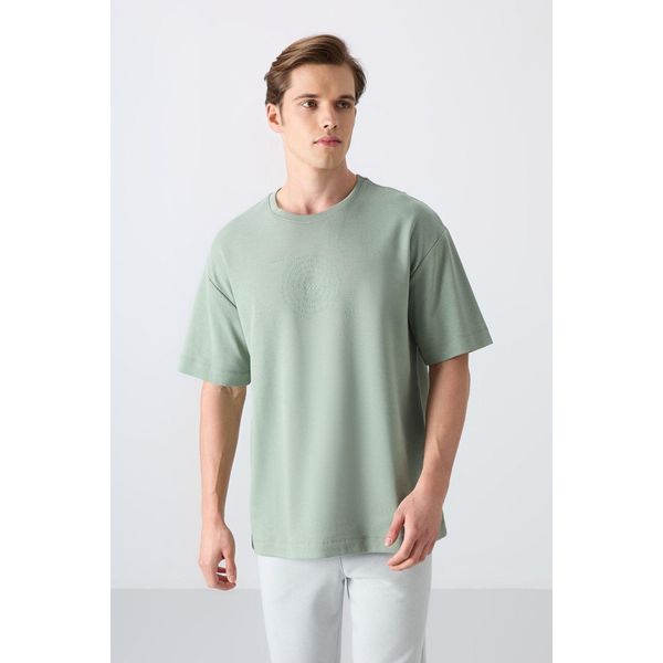 Oversized Baumwollmischung Crew Neck T-Shirt-image