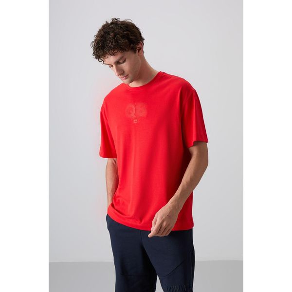 Oversized Bedrucktes Logo Rundhalsausschnitt T-Shirt-image