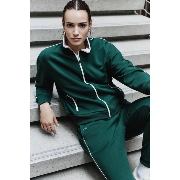 Oversized Sweatshirt Und Hose Mit ReißVerschlusskragen Set-image