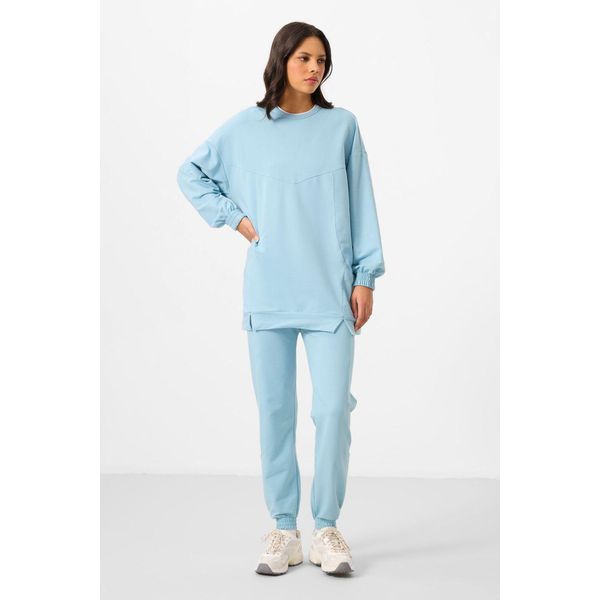 Oversized Fleece Sweatshirt Und Hose Set-image