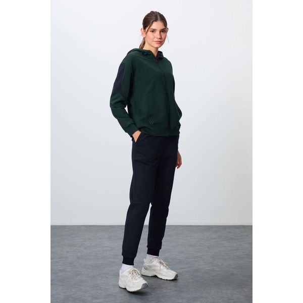 Oversized Kapuzenzip Sweatshirt Und Hose Set-image