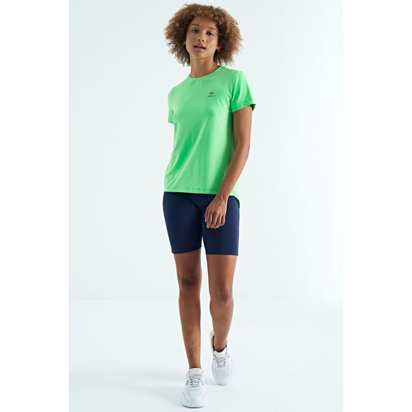 Damen Entspanntes Crew-Neck T-Shirt Mit Seitlichen Schlitzen-image