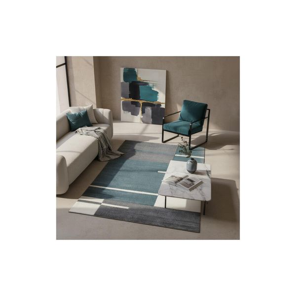 Teppich Kurzflor Latemar In Blau, Kariert, 200 X 290 Cm-image