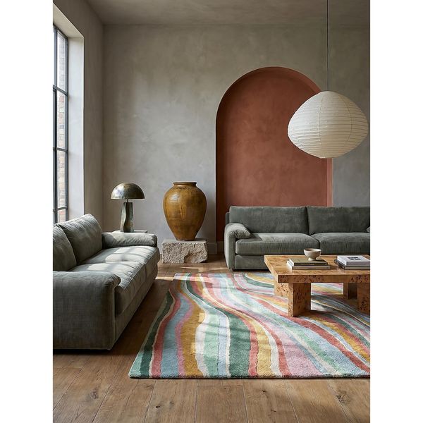 Wollteppich Abstrakt GrüN-Bunt 200 X 290 Cm - Derwent Kadima Design-image