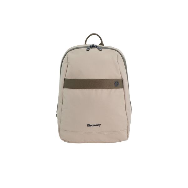 Cityrucksack Discovery "Downtown", Gr. B/H/T: 28Cm, Sand, Kunstfaser, RucksäCke Cityrucksack, Mit Praktischem GepäCkfixiergurt-image