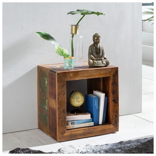 Finebuy Beistelltisch Kalkutta 45 X 45 X 35 Cm Wohnzimmertisch Cube Regal Tisch-image