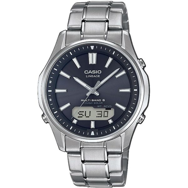 Funkchronograph Casio Funk "LCW-M100TSE-1AER", Silber (Titansilberfarben), Armbanduhren, Herren, Solaruhr, Armbanduhr, Herrenuhr, Funkuhr, Titanarmband, Weltzeit-image