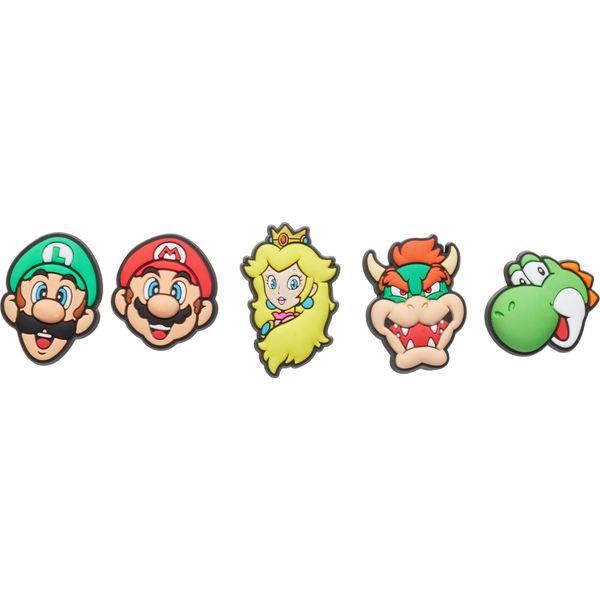 Schuhanstecker Crocs "Jibbitz™ Super Mario", Jungen, Bunt (Rot, Blau, Super Mario), Pvc, SchuhzubehöR Schuhanstecker, Zum Individuellen Stylen-image