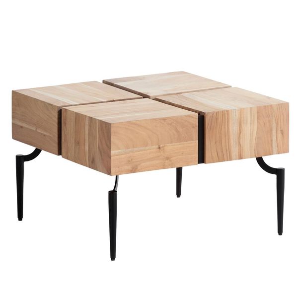 Wohnling WL6.979 Couchtisch Akazie 60 Cm X 60 Cm X 40 Cm-image