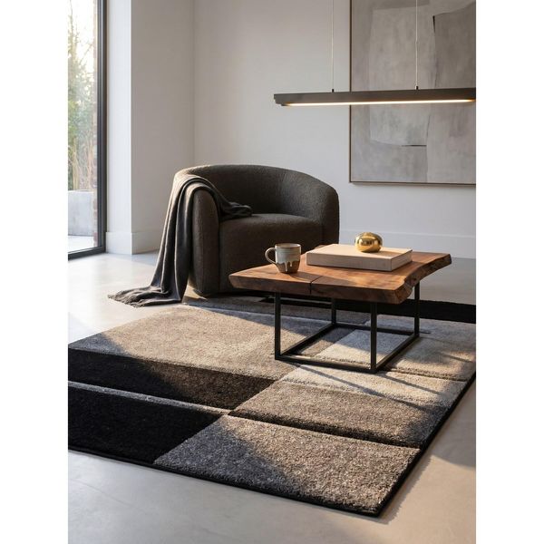 Teppich Kurzflor Latemar In Grau, Kariert, 240 X 340 Cm-image