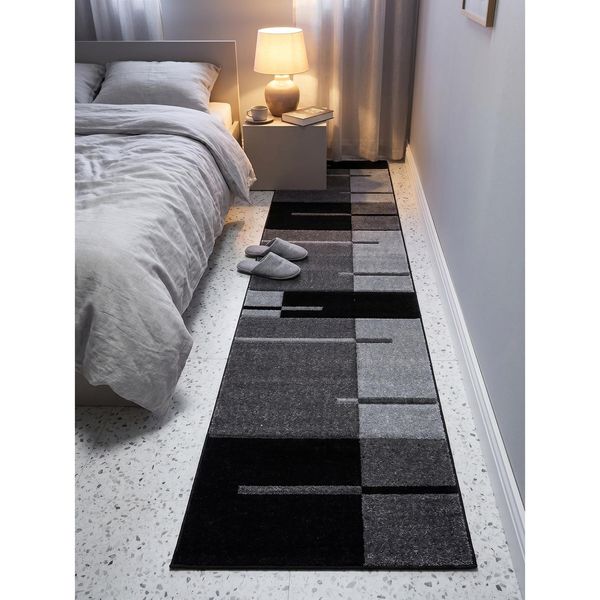 Teppich Kurzflor Latemar In Grau, Kariert, 80 X 150 Cm-image