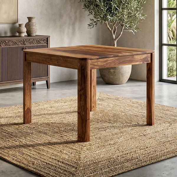 Esstisch Massivholz 80Cm Esszimmertisch Sheesham KüChentisch 4 Personen Modern-image