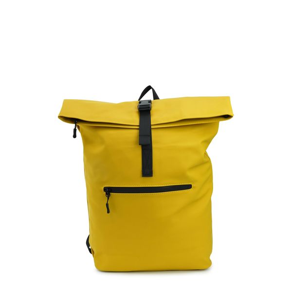 Cityrucksack Harpa "Luca", Damen, Gr. B/H/T: 40Cm, Gelb, Lederimitat, Unifarben, RucksäCke Cityrucksack, Mit ÜBerschlag-image