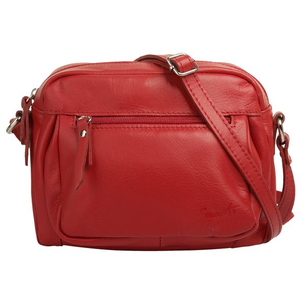 UmhäNgetasche Samantha Look, Damen, Gr. B/H/T: 23Cm X 18Cm X 5Cm Onesize, Rot, Leder, Unifarben, Taschen UmhäNgetasche, Echt Leder-image