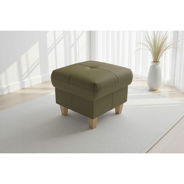 Polsterhocker Sit & More "Pamela", GrüN (Olive), B:58Cm H:48Cm T:58Cm, Hocker, Polsterhocker, Mit Praktischen Stauraum-image