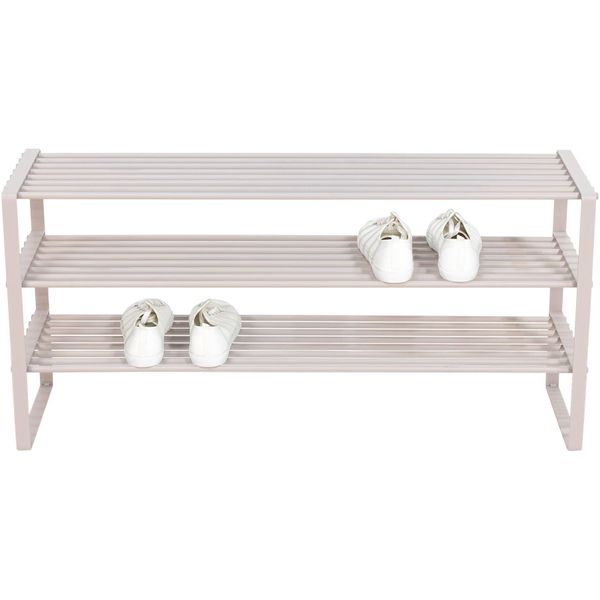 Schuhregal Spinder Design "Rex Sr 2 - 100 Cm", Grau (Silky Taupe), B:100Cm H:19Cm T:29Cm, Stahl, Regale, Schuhregal, Regal Aus Stahl, Wahlweise Breite 70 Cm Oder 100 Cm-image